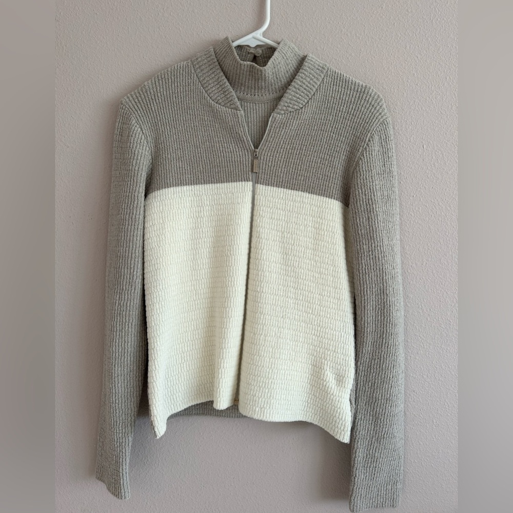 Exte Jeans Itteirre SPA Italian Tank And Sweater Set Size Large Grey And White